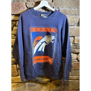 Vintage‎ 1990s Denver Broncos Pro player Blue crewneck sweatshirt